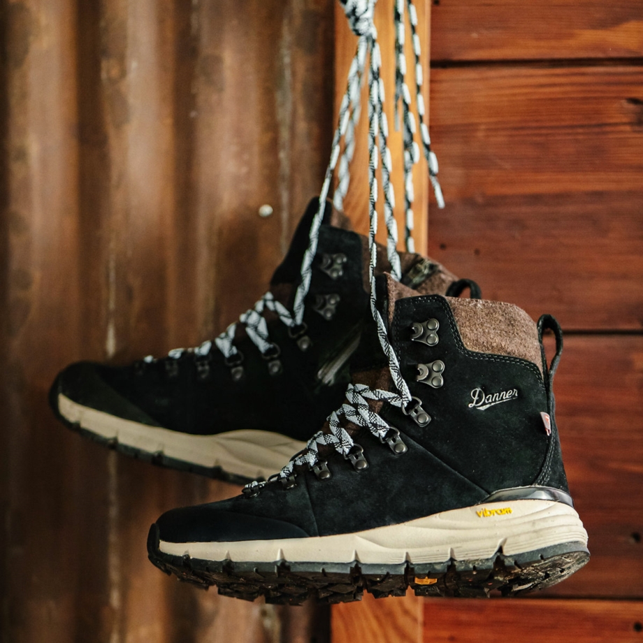 Danner Dame Arctic 600 Side-lynlås 7 Sort/gnistblå 200g