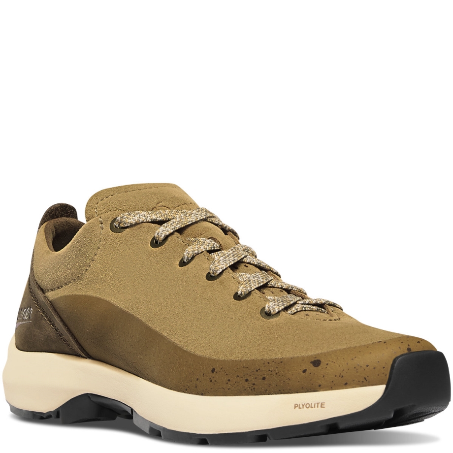 Kvinders Gede Lav Ruskind Antik Bronze Danner